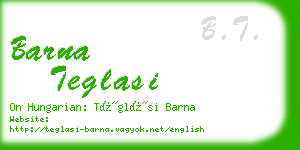 barna teglasi business card